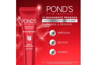 Crema Ojos Ponds Age Miracle Ultimate Youth 15 Ml