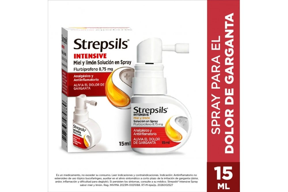 Strepsils Intensive En Spray Sabor Miel 15 Ml