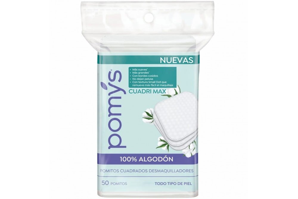 Pomitos Desmaquillantes Pomys Cuadrados Sensitive 50 Unds
