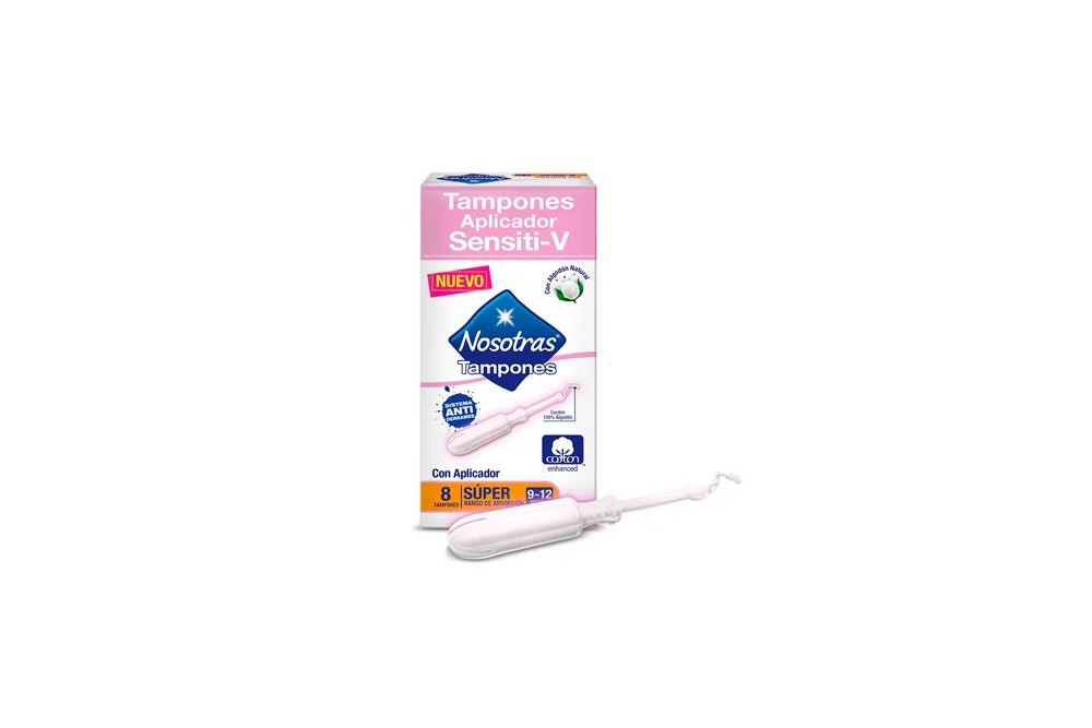 Oferta Tampones Nosotras Sensit-v Super con Aplicador 8 Unds