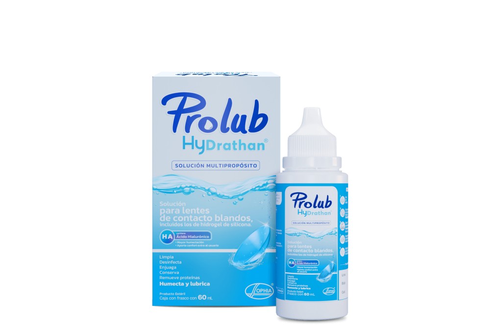 Solucion Multiproposito Prolub Hydrathan para Lentes de Contacto Blandos 60 Ml
