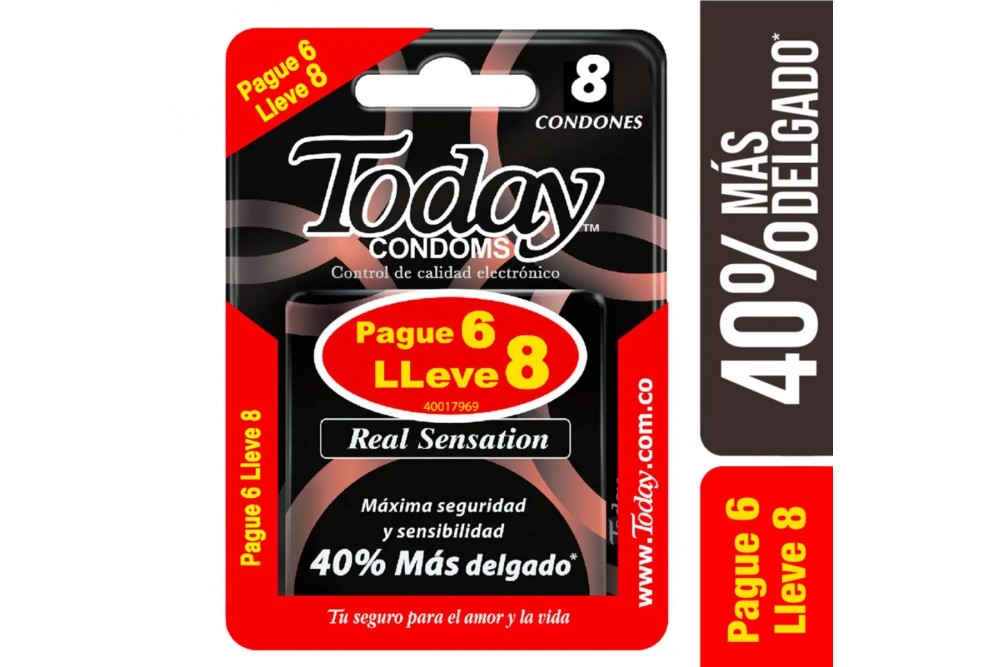 Oferta Condon Today Real Sensation Pague 6 Lleve 8