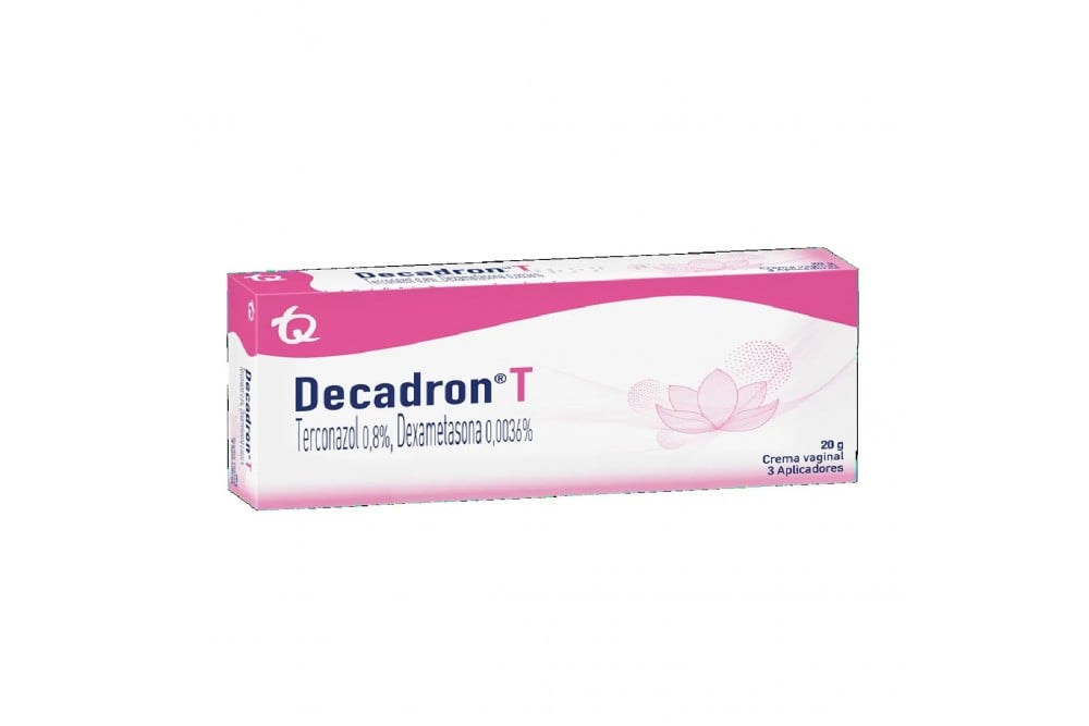 Crema Vaginal Decadron T Terconazol 0.8 % Dexametasona 0.0036% 20 G + 3 Aplicadores