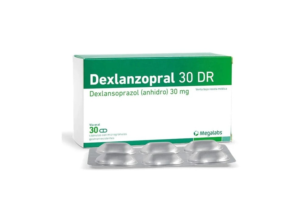 Dexlanzopral Dr 30 Mg 30 Cápsulas con Microgramos
