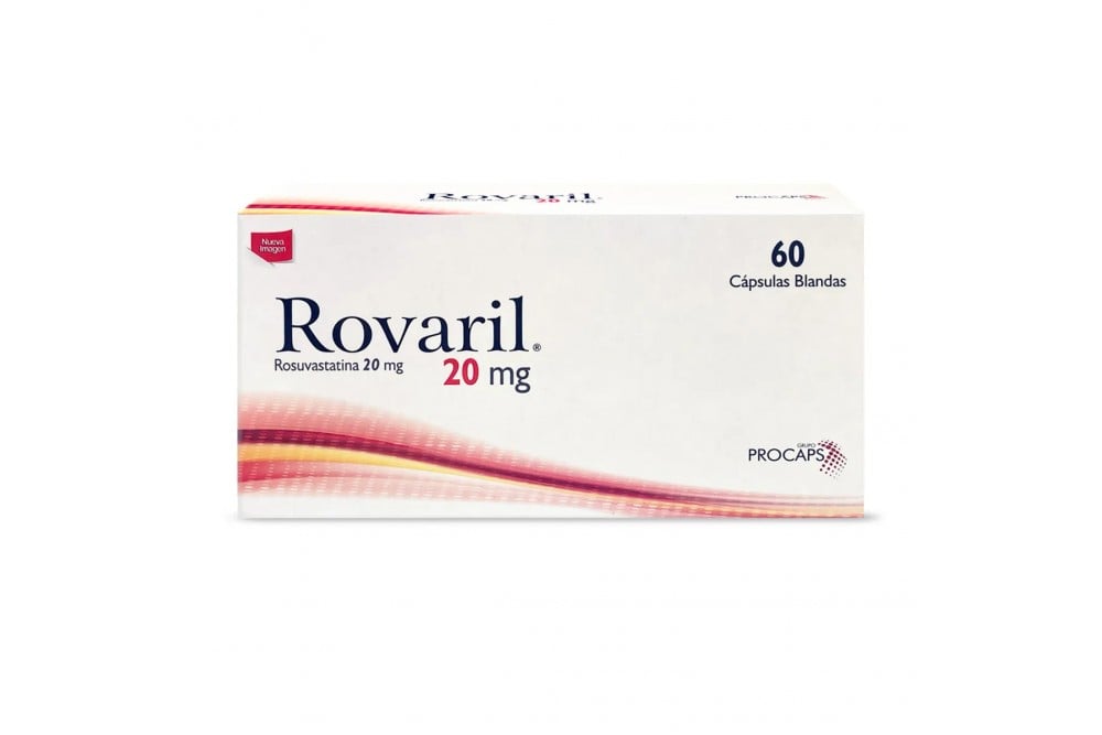 Rovaril Rosuvastatina 20 Mg 60 Cápsula Blanda
