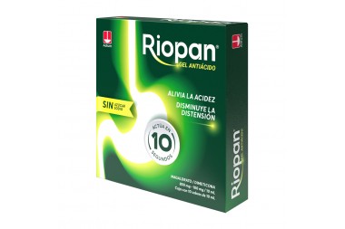 Riopan En Gel 80 / 10 Mg / 1 Ml Caja Con 10 Sobres De 10 Ml