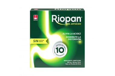 Riopan En Gel 80 / 10 Mg / 1 Ml Caja Con 10 Sobres De 10 Ml