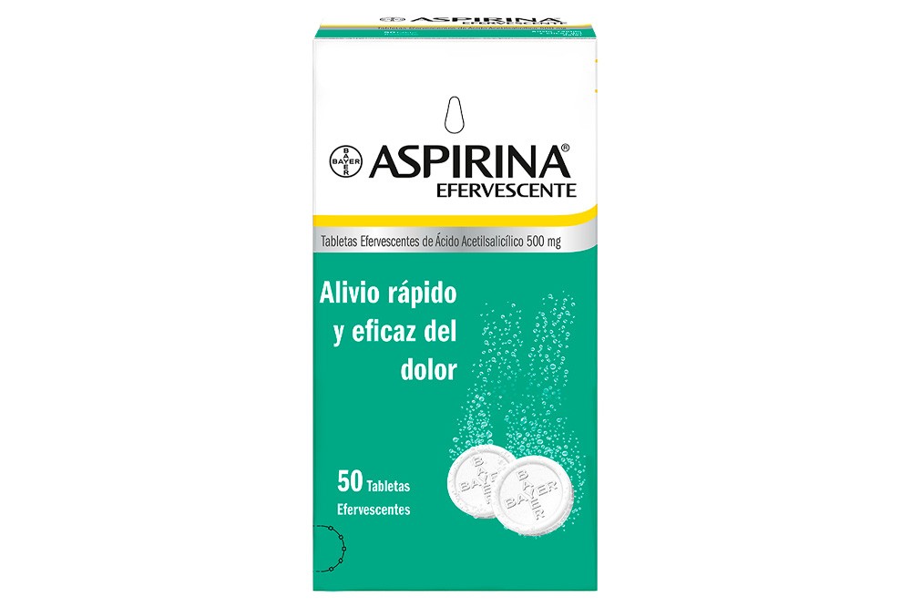 Aspirina Efervescente 500 Mg 50 Tabletas