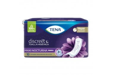 Toallas Higiénicas Tena Discreet Maxi Nocturno 10 Unds