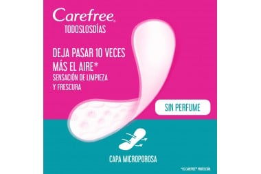 Protectores Carefree todos los días 15 Unds