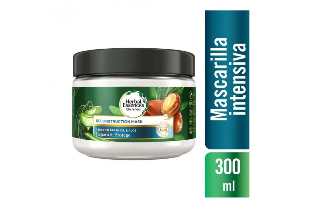 Mascarilla Capilar Herbal Essences Reconstructiva Aceite De Argán Y Aloe 300 Ml
