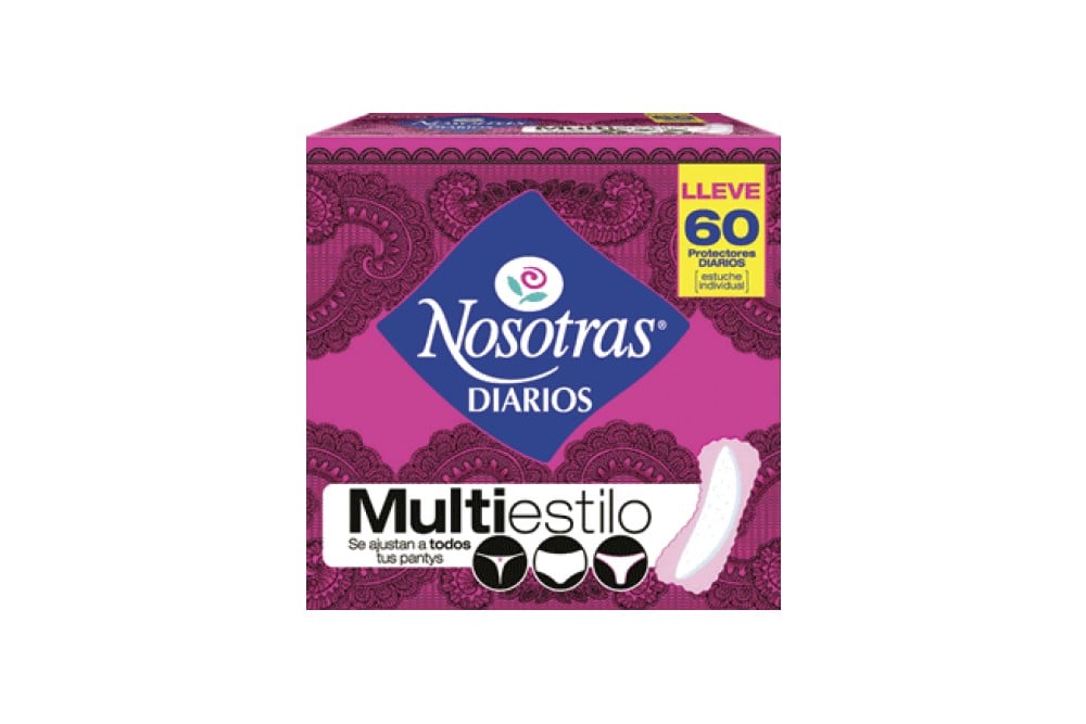 Protectores Diarios Nosotras Multiestilo 60 Unds