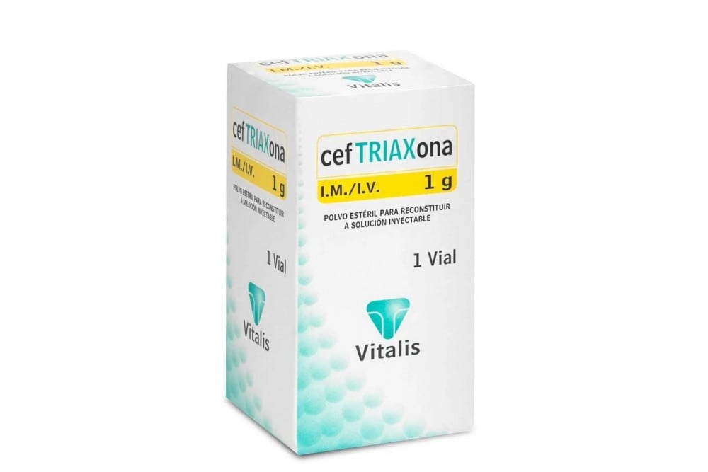 Ceftriaxona 1G Vitalis Polvo Estéril para Reconstituir a Solución Inyectable