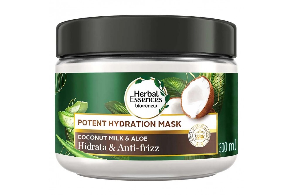 Mascarilla Capilar Herbal Essences Hidratación Leche De Coco Aloe Vera 300 Ml