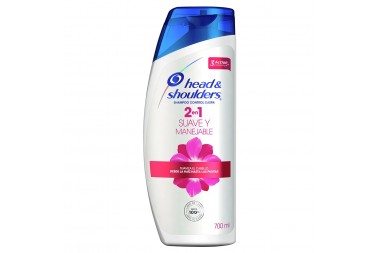 Shampoo Head & Shoulders Control Caspa 2 En 1 Suave Y Manejable 700 Ml