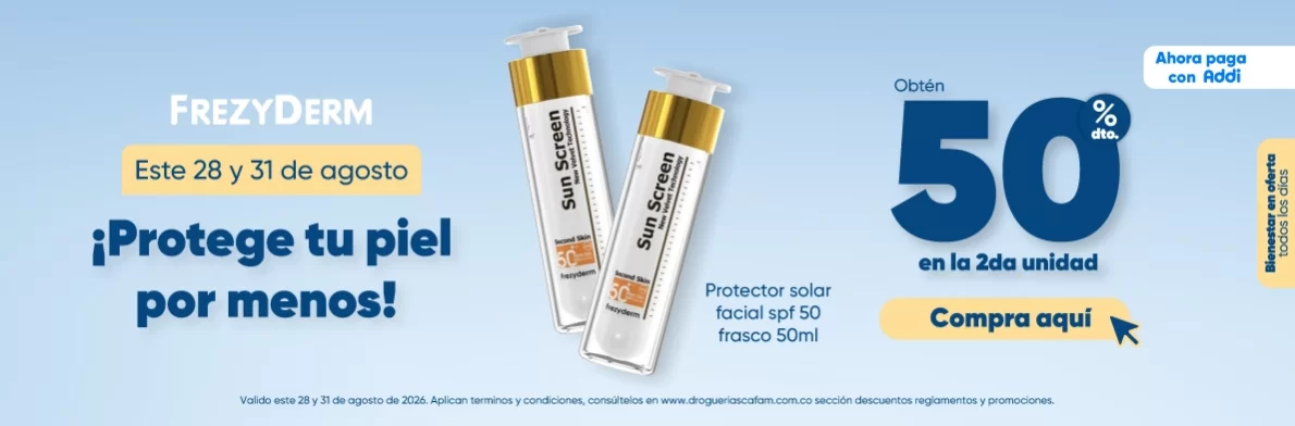 EXCLUSIVO FREZYDERM 50% 28 Y 31 AGOSTO